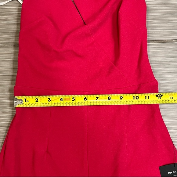 Lulu’s Hot Pink One-Shoulder Asymmetrical Sleeveless Jumpsuit Jumper Romper - Picture 8 of 12